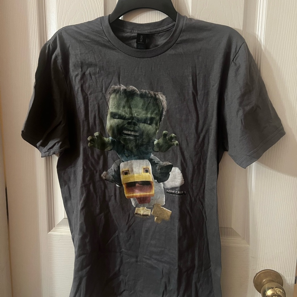 Minecraft chicken jockey men's shirt